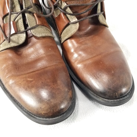 To Boot NY Adam Derrick Lace Up Boots #302304 Brown Made In Italy Size 11 - Picture 4 of 12